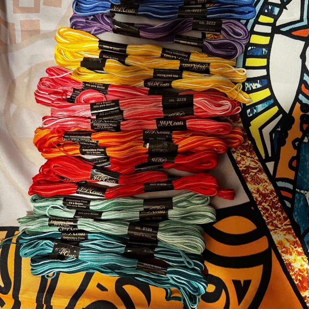 Bee Happy Cross Stitch Kit and 34 Extra Skeins of Embroidery Floss - Picture 7 of 7